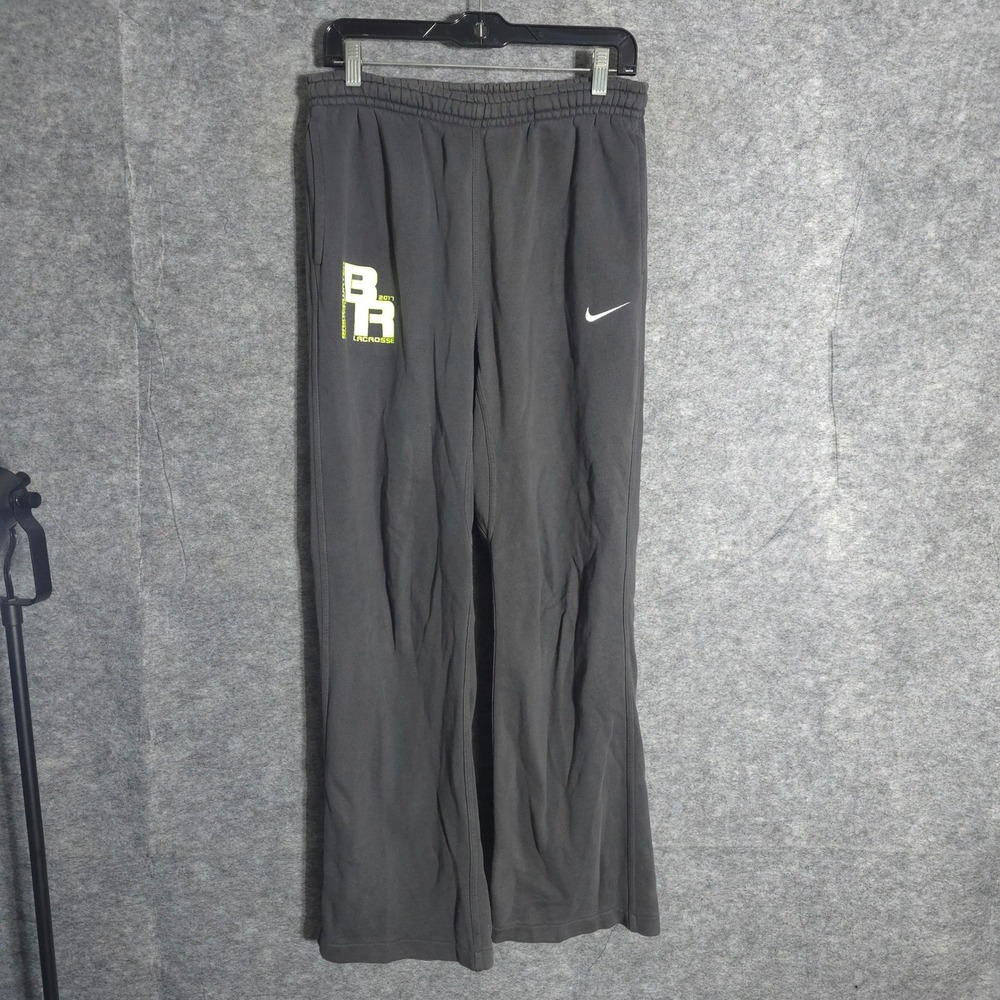 Nike Sweatpants Mens M Gray Lacrosse Graphic Fleece Relaxed Fit Athletic Pants